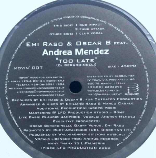 Andrea Mendez, Emiraso, Oscar Berardinelli - Too Late
