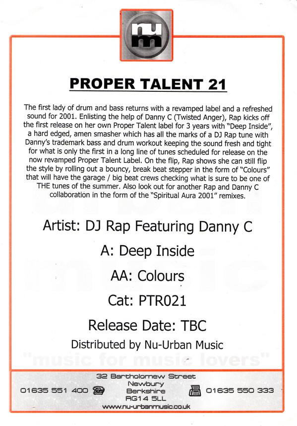 Danny C, DJ Rap - Deep Inside / Colours