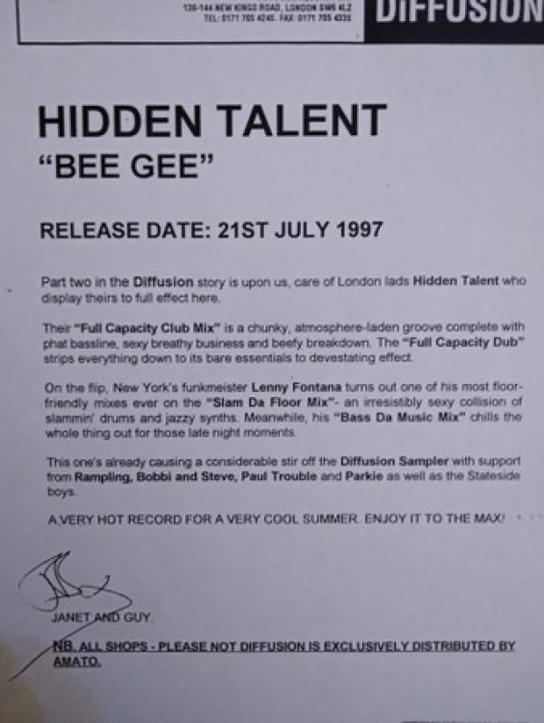 Hidden Talent - Bee Gee