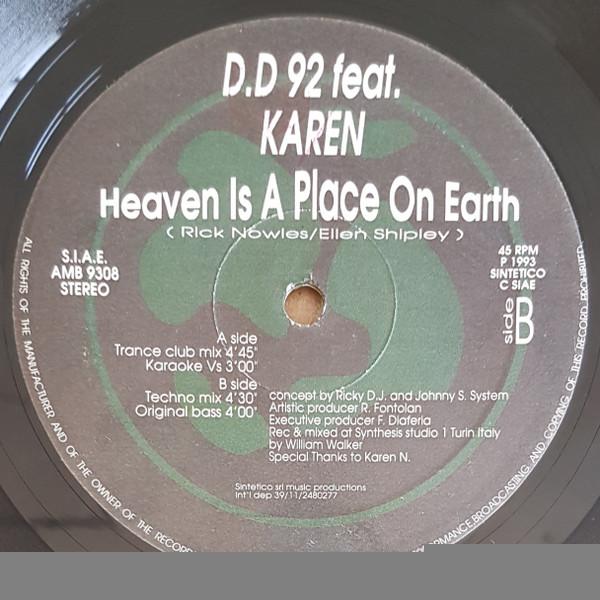 Karen B, D.D. 92 - Heaven Is A Place On Earth