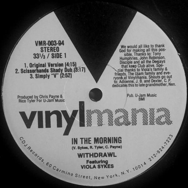 Viola Sykes, Withdrawl - In The Morning